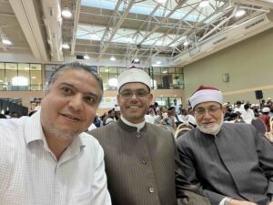 Sheikh Al-Maasrawi and Sheikh Al-Sabbagh visiting the Islamic Center of Irving for Quran graduation ceremony with Alkuttab team.